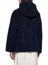 Gennaio Hooded Wool Single Coat Navy - MAX MARA - BALAAN 5