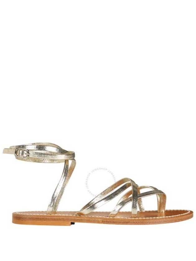 K Jacques Metallic Leather Zenobie Flat Sandals Brand Size 37 US Size 6 - K.JACQUES - BALAAN 1