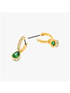 Chroma Drop Pear Cut Earrings Gold Green - SWAROVSKI - BALAAN 5