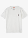 Men s Logo Patch Off White Short Sleeve T Shirt PMTEEBT02 505 - PARAJUMPERS - BALAAN 3