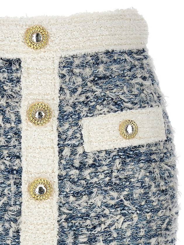 Balmain Fringed Tweed Skirt - BALMAIN - BALAAN 3