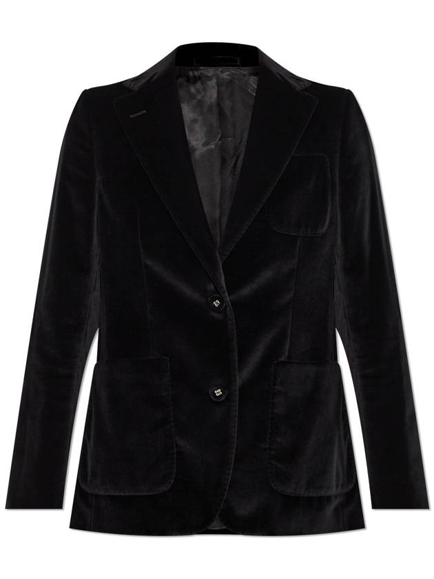 Officine Generale Velvet Blazer, Women's, Black - OFFICINE GENERALE - BALAAN 1