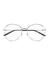 Eyewear Metal Oval Glasses Silver - GUCCI - BALAAN 1