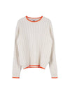 Logo Cable Wool Knit Top Ivory - MSGM - BALAAN 10