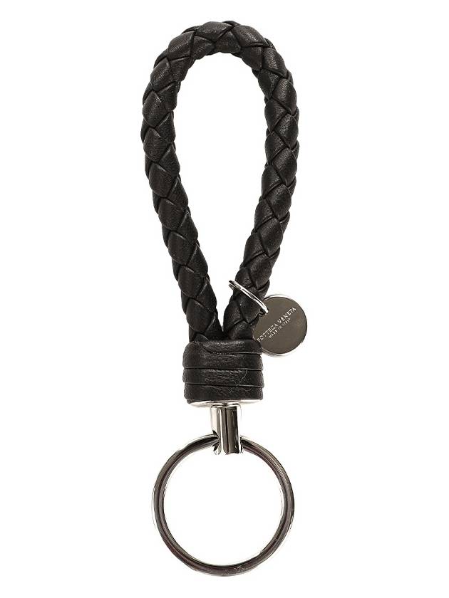 Intrecciato Leather Key Holder Espresso - BOTTEGA VENETA - BALAAN 2