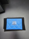 Caviar Card Wallet Holder Slot Season Blue Silver Plate AP3832 - CHANEL - BALAAN 6