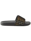 Checked Cotton Mesh Slippers Archives Beige - BURBERRY - BALAAN 2