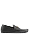 Horsebit Leather Driving Shoes Black - GUCCI - BALAAN 2