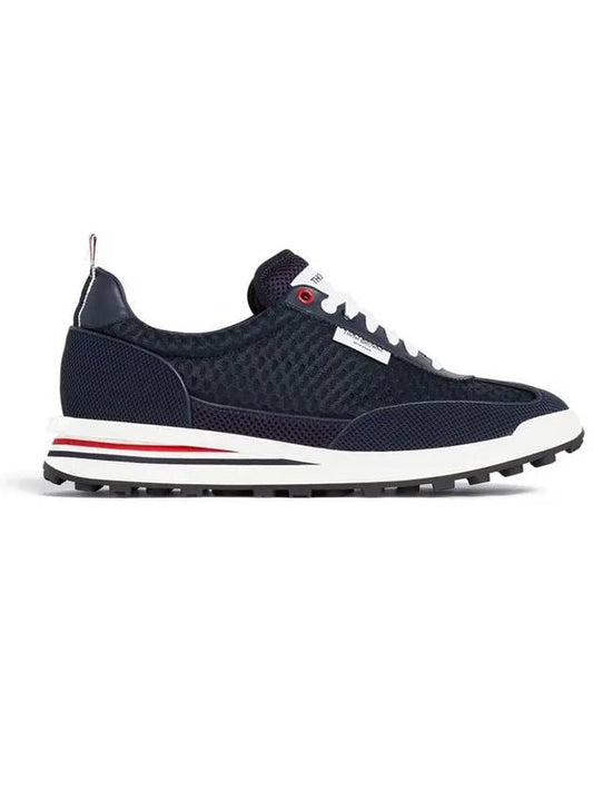 Men's Heavy Athletic Mesh Tech Runner Low Top Sneakers Navy - THOM BROWNE - BALAAN 2