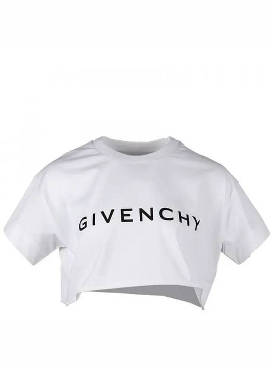 Archetype Cropped T Shirt BW70C53YAC 100 WHITE - GIVENCHY - BALAAN 2
