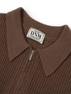 Zip-Up Collar Knit Top Brown - DE GRAND MATIN - BALAAN 5