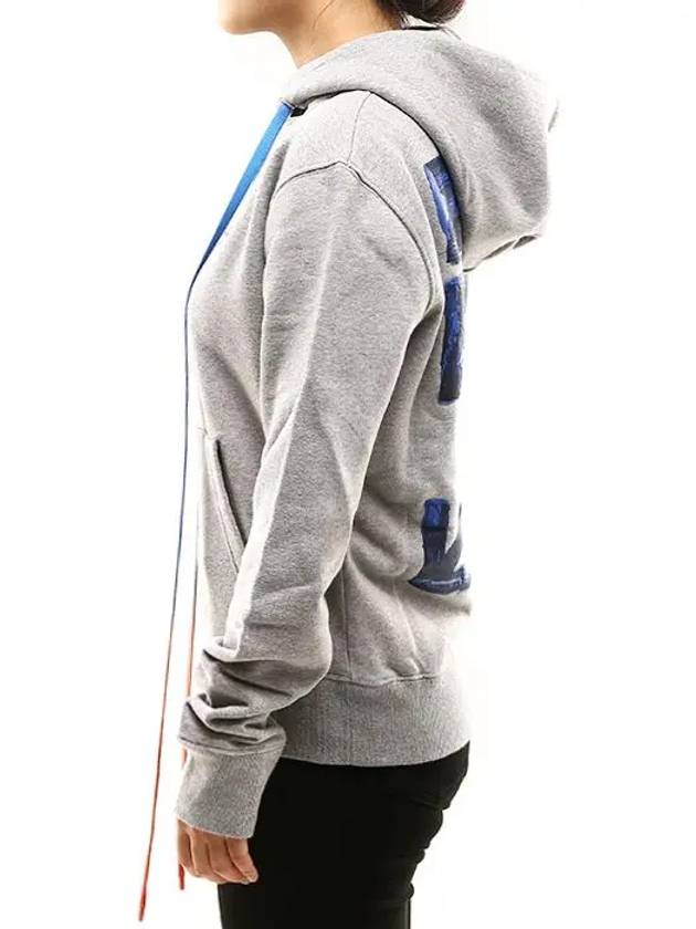 Acrylic Arrow Slim Fit Long Sleeve Hoodie Grey - OFF WHITE - BALAAN 6