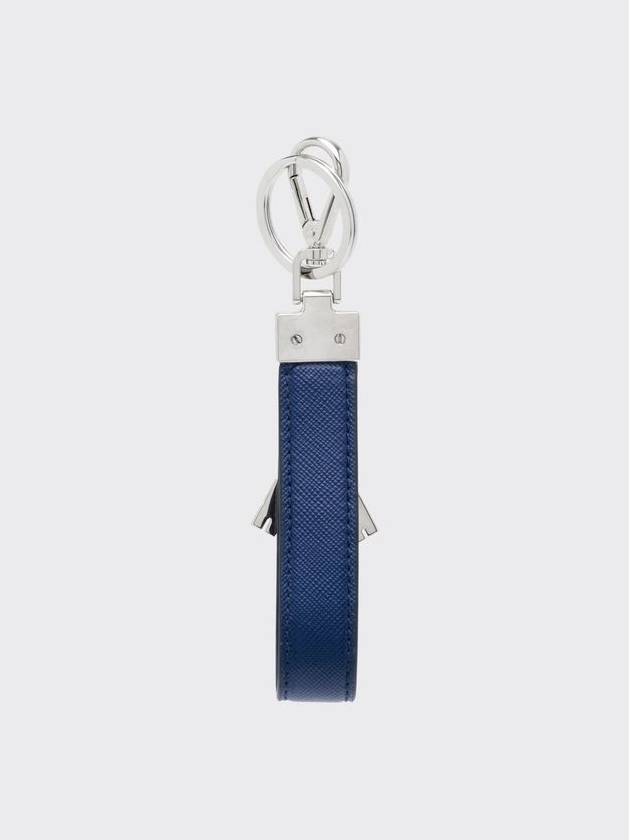 Saffiano Leather Robot Keychain Baltic Blue - PRADA - BALAAN 4