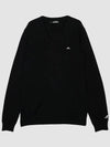 Lymann V-Neck Wool Knit Top Black - J.LINDEBERG - BALAAN 3