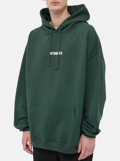 Logo Label Hoodie Police Green - VETEMENTS - BALAAN 2