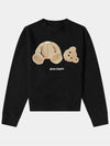 Bear Patch Crew Neck Sweatshirt Black - PALM ANGELS - BALAAN 2