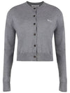 Baby Fox Patch Regular Cardigan Grey Melange - MAISON KITSUNE - BALAAN 2