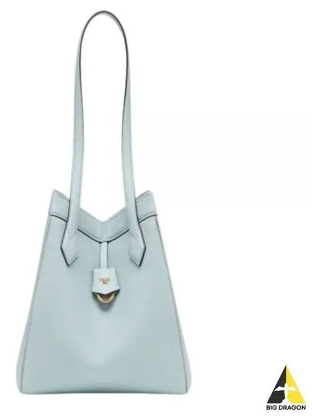 Origami Medium Leather Tote Bag Blue - FENDI - BALAAN 2