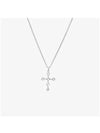 Insigne Pendant Round Cut Cross Rhodium Necklace Silver - SWAROVSKI - BALAAN 5