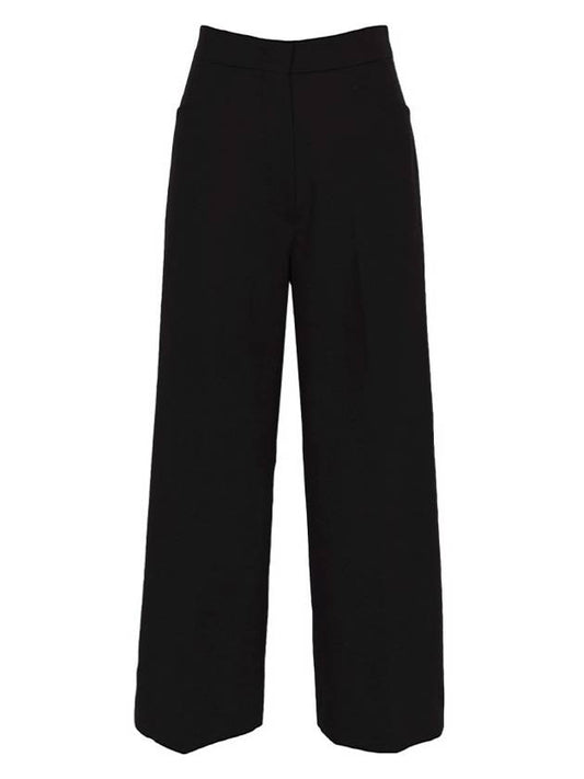 Women's Denis Virgin Wool Wide Pants Black - MAX MARA - BALAAN 2