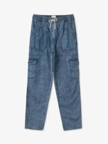 Drawstring straight fit pants blue PA0025FAAIH38E30BU 968503 - ISABEL MARANT - BALAAN 1