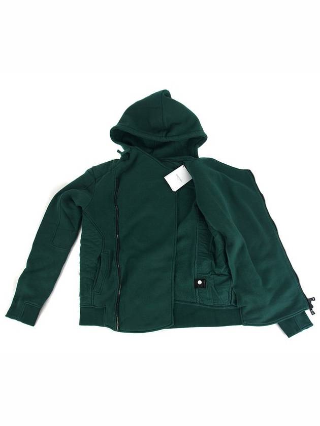 Rider Quilting Cotton Zip Up Hoodie Green - BALMAIN - BALAAN 5