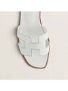 Oran Calfskin Slippers Blanc - HERMES - BALAAN 5