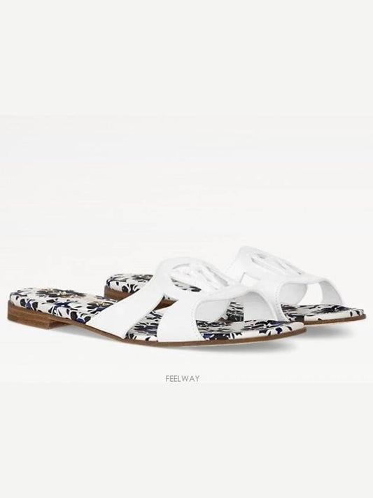 LV Isola Flat Mule White Boutique 1ACZT5 - LOUIS VUITTON - BALAAN 2