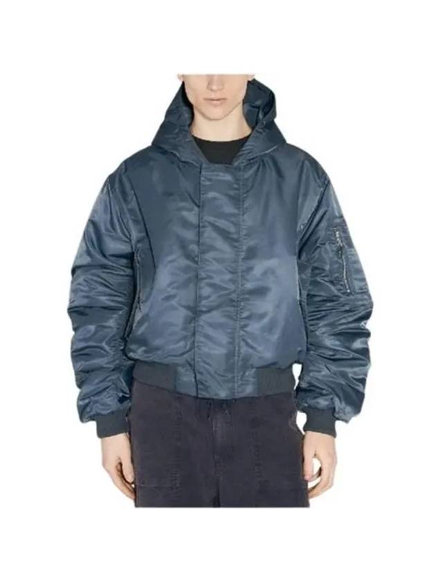 B 25 Nylon Crop Bomber Jacket ES2438WH 000 WHALE - ENTIRE STUDIOS - BALAAN 2