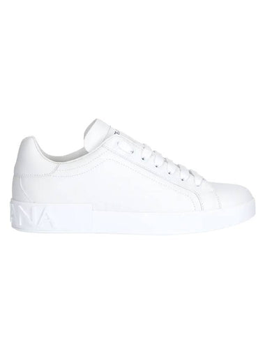 Portofino Calfskin Low Top Sneakers White - DOLCE&GABBANA - BALAAN 1