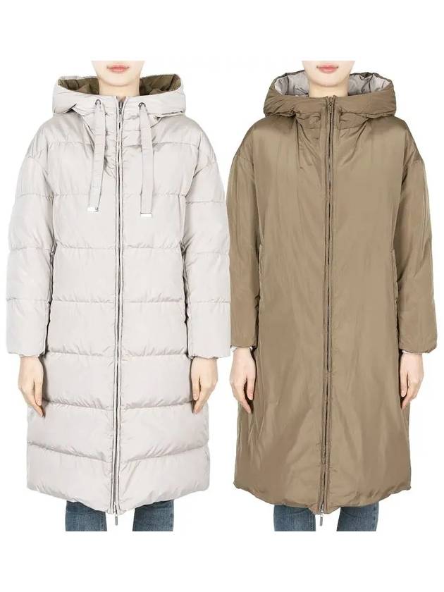 Taffeta Long Reversible Parka Ice - MAX MARA - BALAAN 3