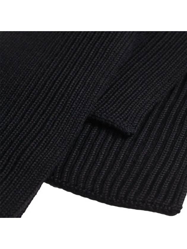 ribbed wool short muffler black SHORT SCARF BLACK - ANDERSEN-ANDERSEN - BALAAN 3