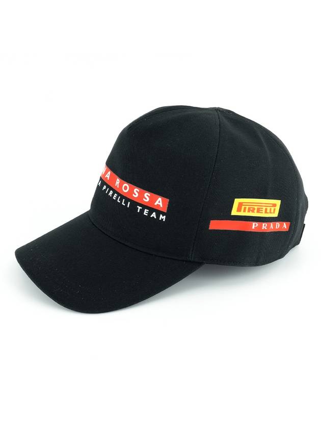 Pirelli Fabric Ball Cap Black - PRADA - BALAAN 1