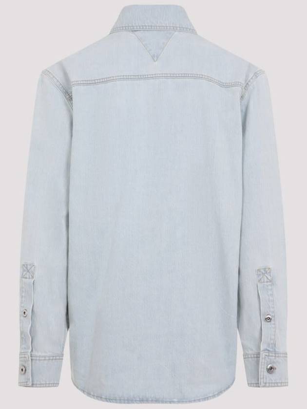 Extra Bleached Oversized Denim Long Sleeve Shirt Light Blue - BOTTEGA VENETA - BALAAN 3