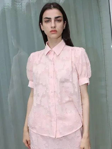 Cloud Shirring Blouse Pink - DAMAGE MNEMONIC - BALAAN 1