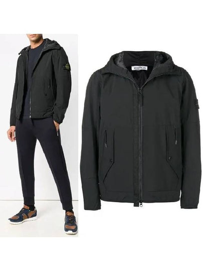 Men's Wappen Patch Primaloft Soft Shell Hooded Jacket Black - STONE ISLAND - BALAAN 2