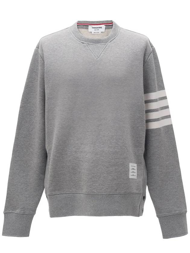 4 Bar Loopback Jersey Sweatshirt Light Grey - THOM BROWNE - BALAAN 3