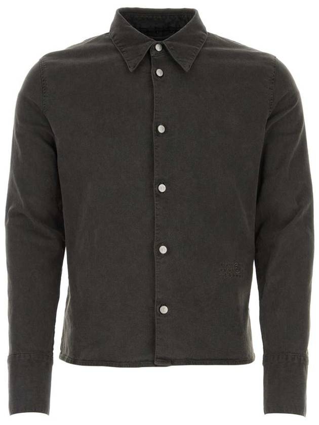 MM6 GRAY Dark gray denim shirt S62DT0004S30869 900 - MAISON MARGIELA - BALAAN 2