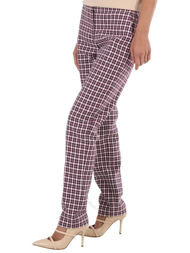 Burberry Hanover Straight-fit Check Cotton Tailored Trousers, Brand Size 4 (US Size 2) - BURBERRY - BALAAN 3