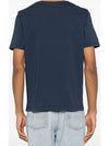 Chillax Fox Patch Regular Short Sleeve T-Shirt Navy - MAISON KITSUNE - BALAAN 4