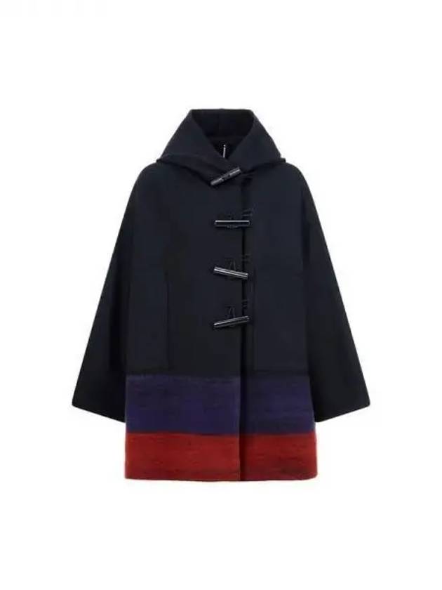 Women s hooded color combination toggle coat black 270678 - EMPORIO ARMANI - BALAAN 1