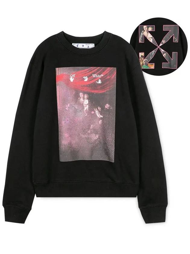 Men's Caravaggio Arrow Printing Sweatshirt Black - OFF WHITE - BALAAN 4