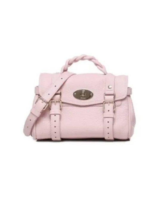 Alexa Heavy Grain Mini Tote Bag Powder Rose - MULBERRY - BALAAN 2