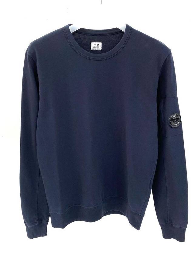 Men's Light Fleece Lens Wappen Sweatshirt Navy - CP COMPANY - BALAAN 2