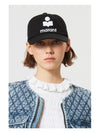 Tyron Logo Cotton Ball Cap Black - ISABEL MARANT - BALAAN 10