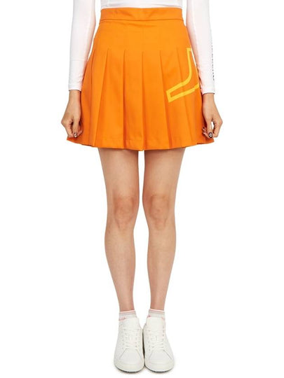 Women's Naomi Pleated Skirt Orange - J.LINDEBERG - BALAAN 2