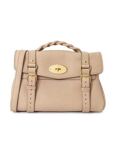 Alexa Medium Heavy Grain Tote Bag Beige - MULBERRY - BALAAN 2