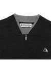 Cashmere Cardigan 2802GBKCCHARCOAL - BLACK&WHITE - BALAAN 3