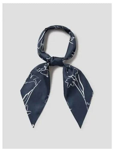 Women s silk flower scarf muffler navy domestic product GM0024030654907 - THEORY - BALAAN 1