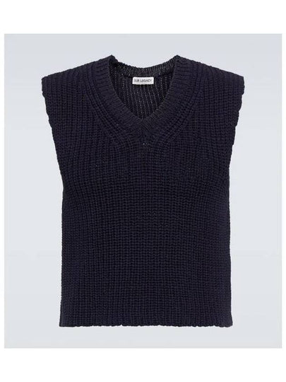 Intact Chunky Cotton Rib Vest Navy - OUR LEGACY - BALAAN 2